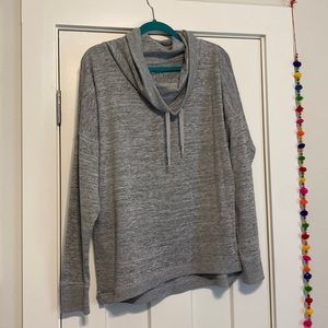 Grey heather cowl neck sweater